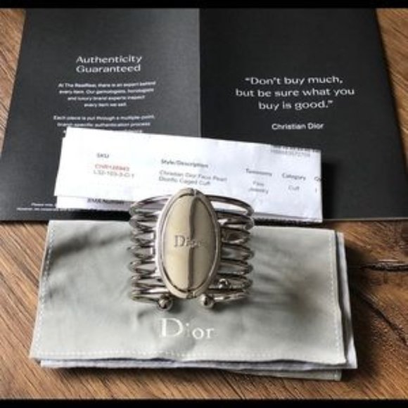 CHRISTIAN DIOR-Large Hinge BRACELET - Picture 1 of 17